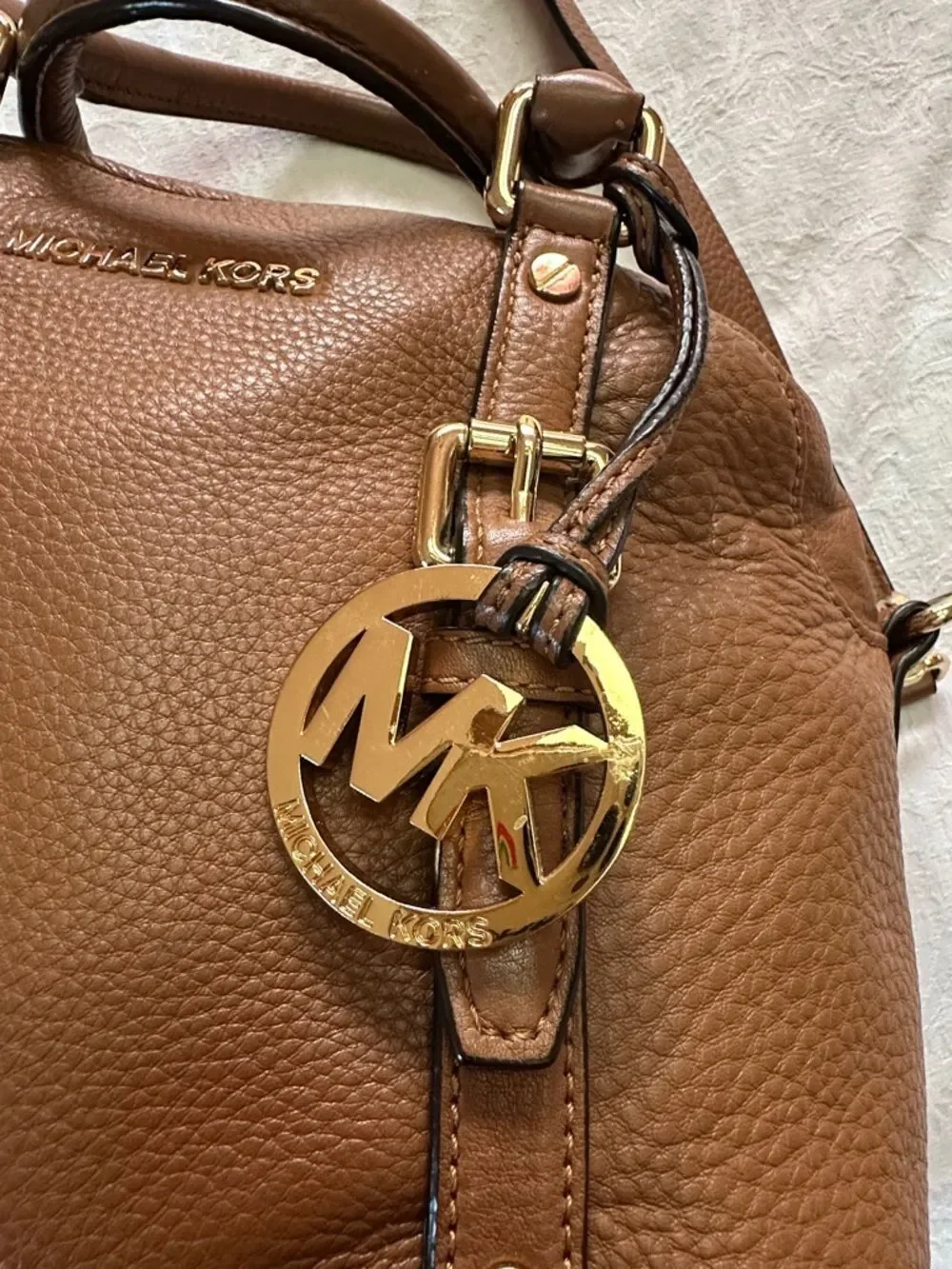 MICHAEL KORS Bedford Satchel Bag Crossbody Bowler Brown